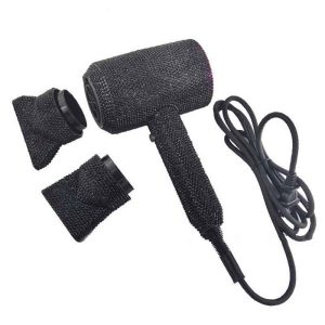 Black-Blow-Dryer-with-Rhinestone