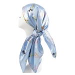 Custom Light Blue Satin Scarves with Your Logo