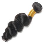 Royal Crown Loose Wave Natural Black Single Drawn Human Hair Bundles